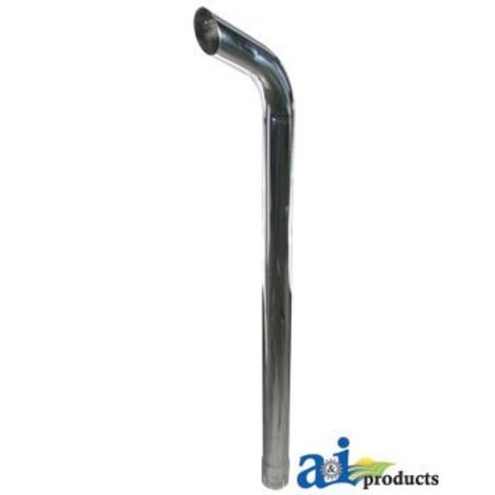 A & I PRODUCTS Chrome Exhaust Stack, Extended Curve 57.5" x11.5" x8" A-146520CHR